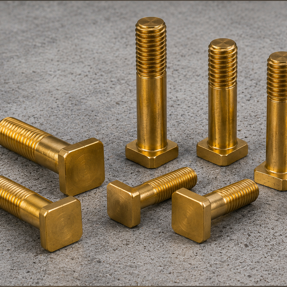 Brass square bolt export quality fastener