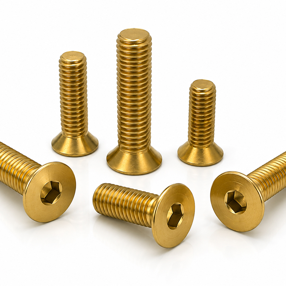 Brass countersunk bolt bulk production supplier