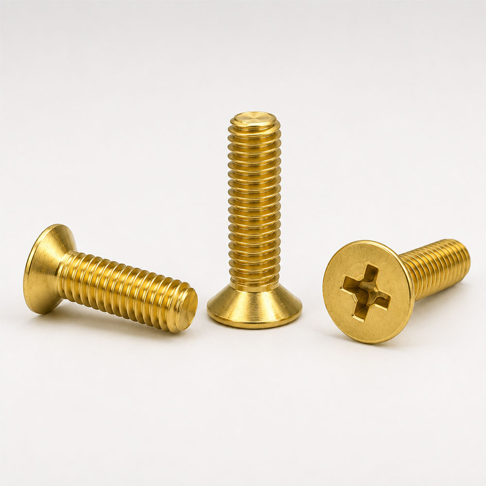 Brass Flat Head Machine Screw for OEM Applications