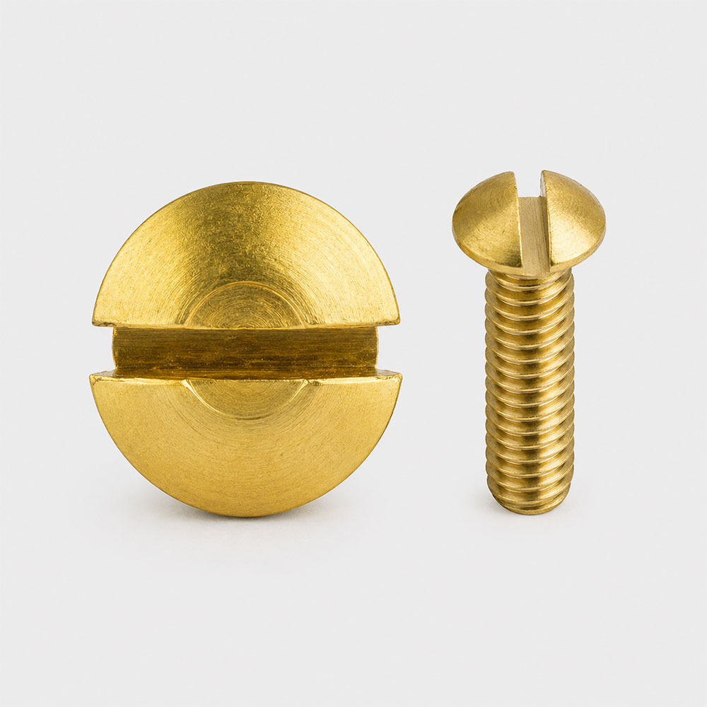 Heavy Duty Brass Slotted Oval Head Machine Screw for OEM Supply