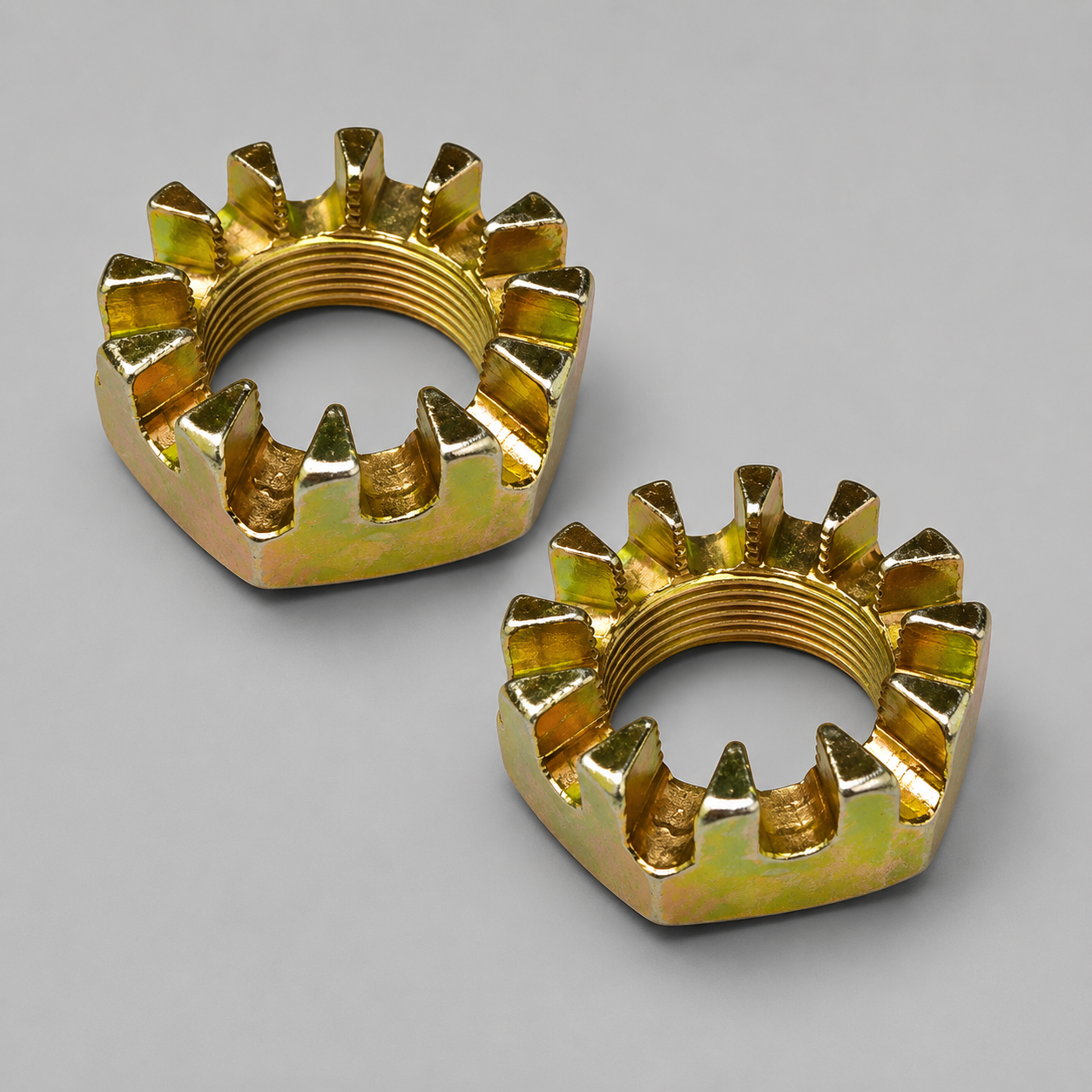 Precision Brass Slotted Hex Nuts for Industrial Applications