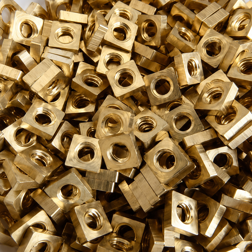 Precision Brass Square Nuts for Industrial Applications