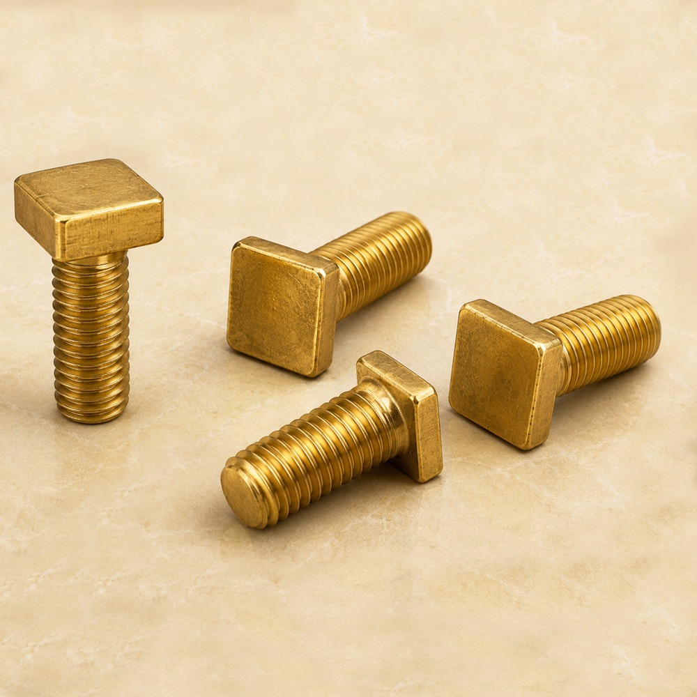 Durable brass square bolt corrosion resistant