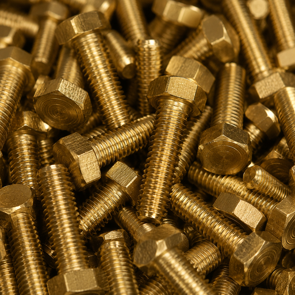 Custom size brass hex bolt manufacturer India