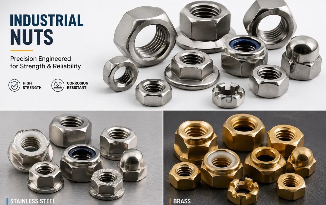 The Complete Guide to Industrial Nuts: Types, Materials, Applications & Uses